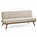 Beige Sofa aus Holz und Stoff 182x79x78 cm