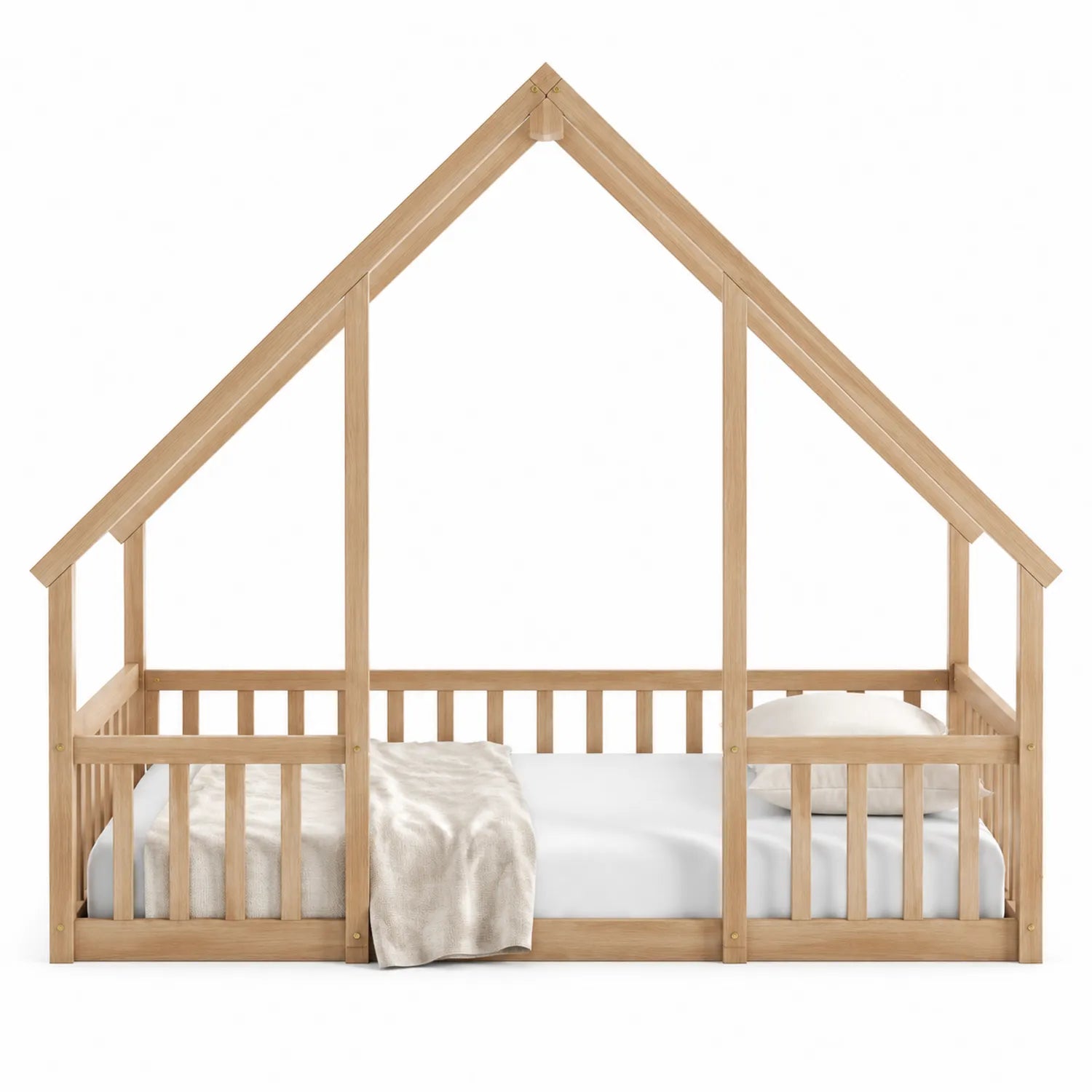 Kinderbett Massivholz Natur 200 cm x 100 cm