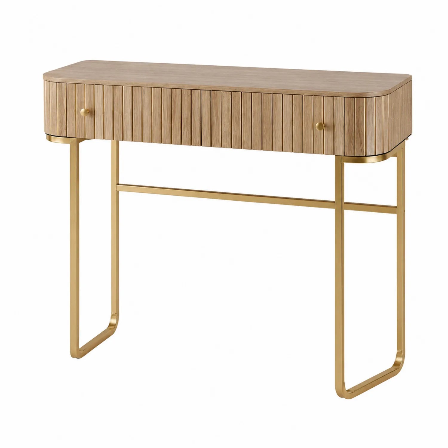 Schminktisch Holzwerkstoff und Metall Gold 120x40x78 cm