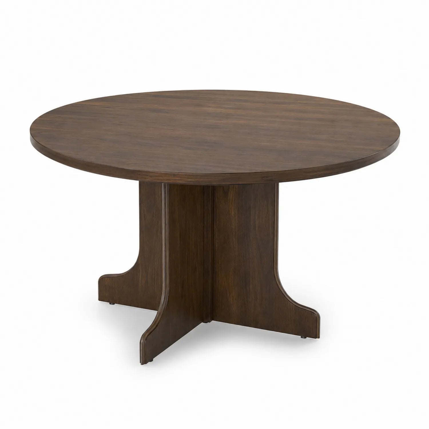 Runder Esstisch aus Holz, Braun, Durchmesser 120 cm, Höhe 75 cm