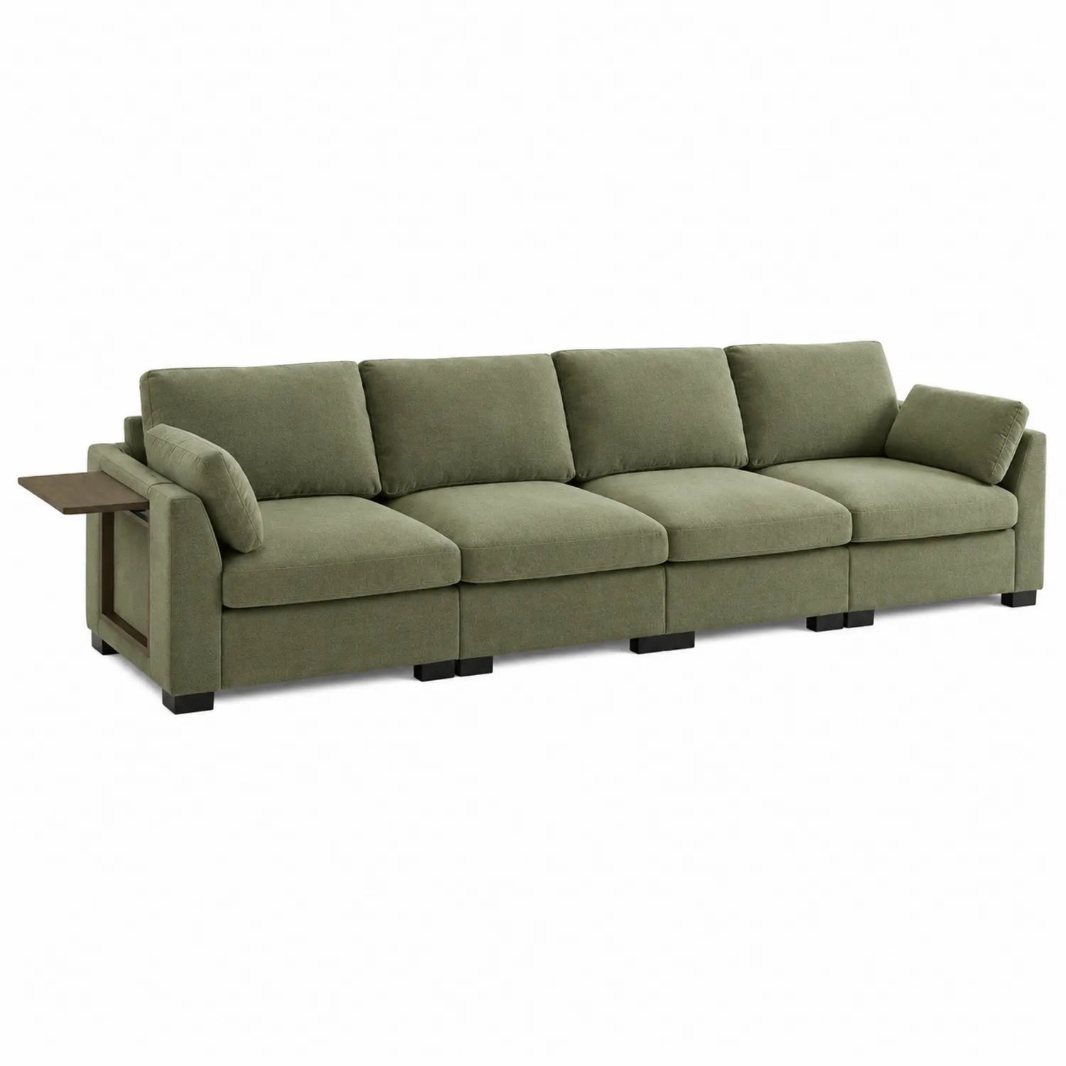 Modulares Sofa aus Polyesterstoff Grün 320cm