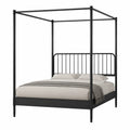 Metall Himmelbett Stahl Schwarz 200x160 cm