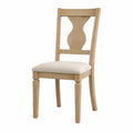 Esszimmerstuhl Eiche Beige Polyester 90 cm