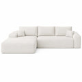 Ecksofa Set Bouclé Cremefarben 300x180cm