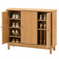 Schuhschrank aus Eiche 100x40x90 cm Natur