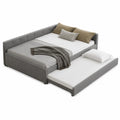 Polyester Tagesbett in Grau mit Ausziehbett