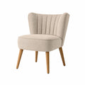 Polstersessel Beige mit Holzbeinen
