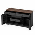 Sideboard Holz Schwarz 150x85x45 cm