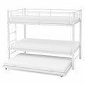 Metall-Etagenbett Weiß mit Ausziehbett
