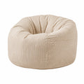 Sitzsack aus Cord Beige 85x85x65cm