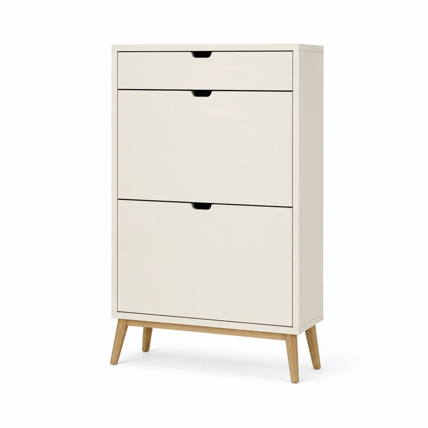 Schuhschrank Holzwerkstoff Beige mit 3 Fächern