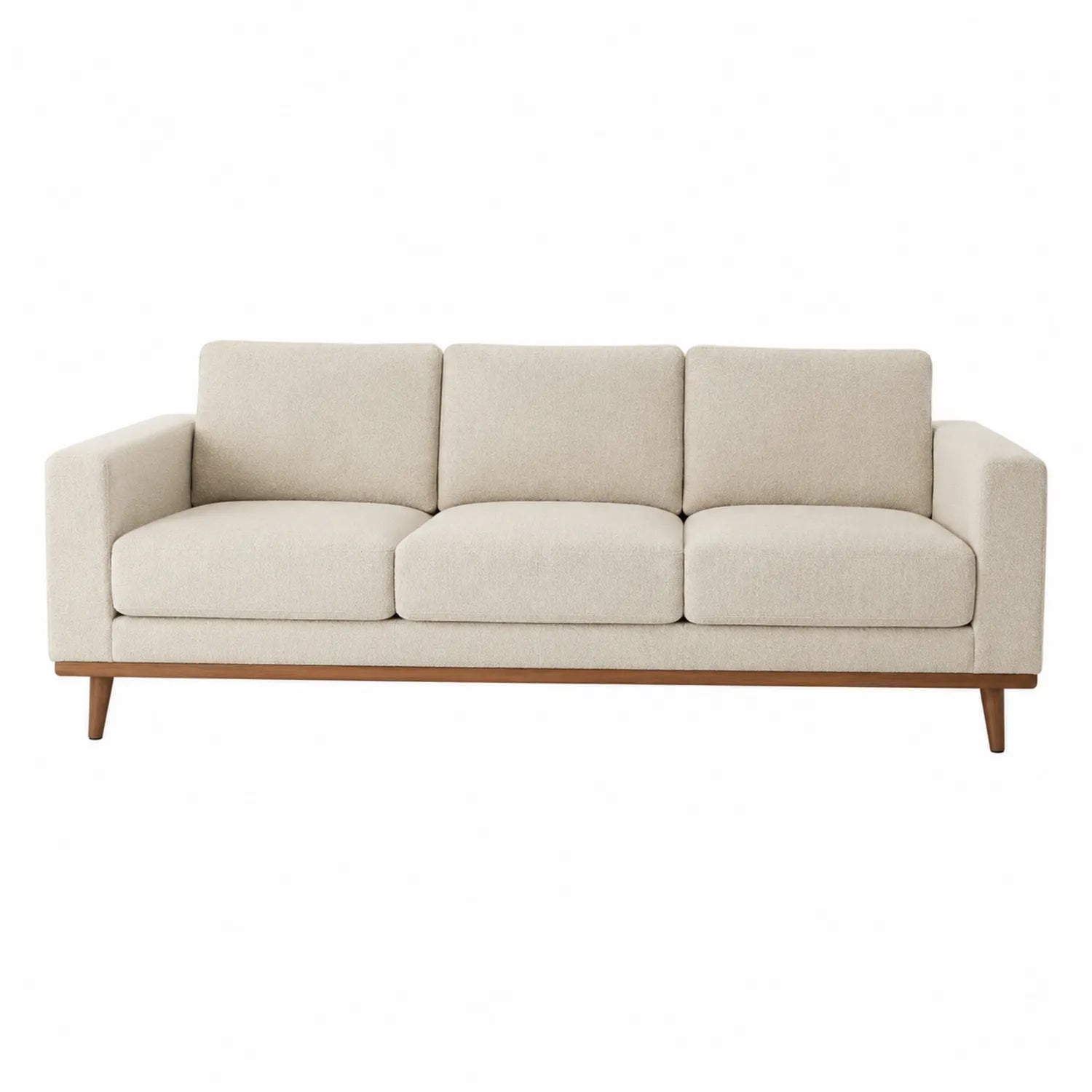 3-Sitzer Sofa Stoff Creme L210xB85xH80 cm
