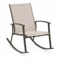 Metall Schaukelstuhl Textilene Beige