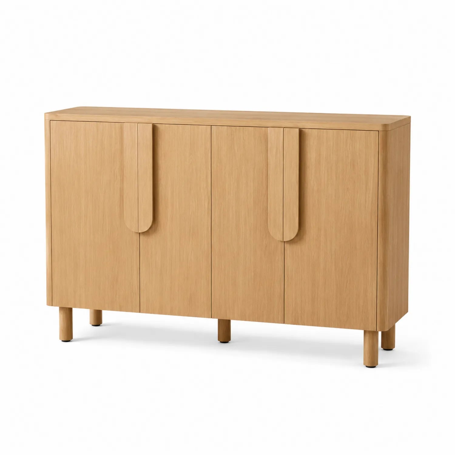 Sideboard Holz Natur 4 Türen 120x80x40 cm