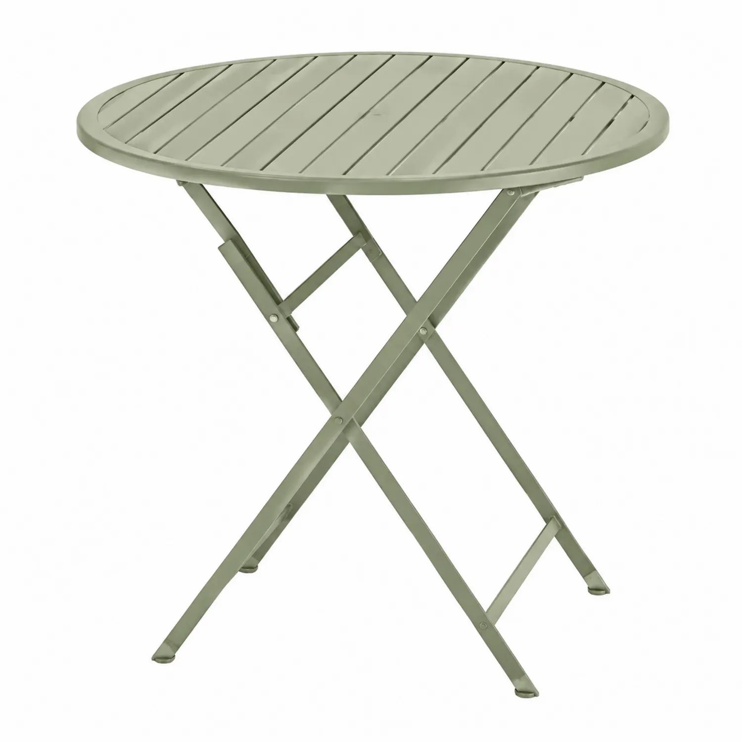 Runder Metall-Klapptisch Grün Ø 70 cm