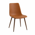 Stuhl Kunstleder Cognac 85 cm