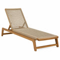 Gartenliege aus Teakholz und Polyethylen in Natur 200x65x35 cm