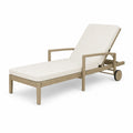 Sonnenliege aus Polyrattan mit Verstellbarer Rückenlehne Beige