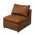 Modulares Sofa-Element PU-Leder Braun 80x80x75cm