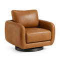 Drehbarer Ledersessel Braun 80x85x75cm